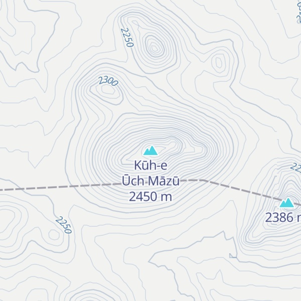 Map of Kūh-e Ūch Māzū