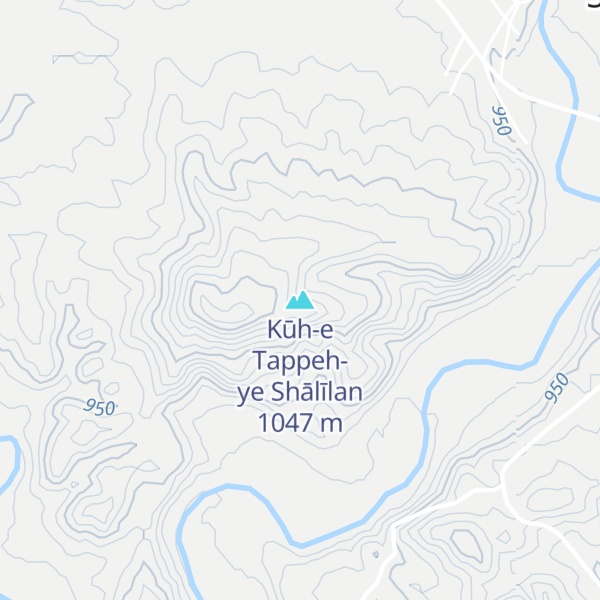 Map of Kūh-e Tappeh-ye Shālīlan
