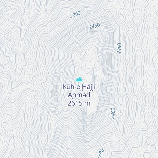 Map of Kūh-e Ḩājjī Aḩmad