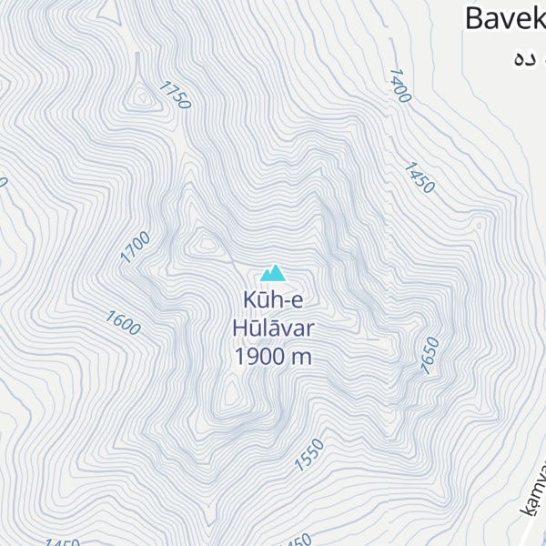 Map of Kūh-e Hūlāvar