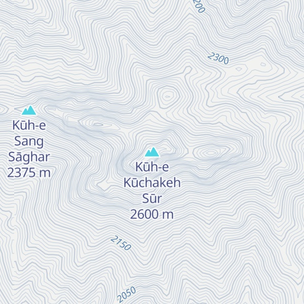 Map of Kūh-e Kūchakeh Sūr