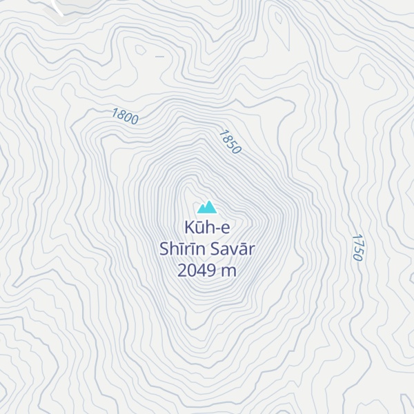 Map of Kūh-e Shīrīn Savār