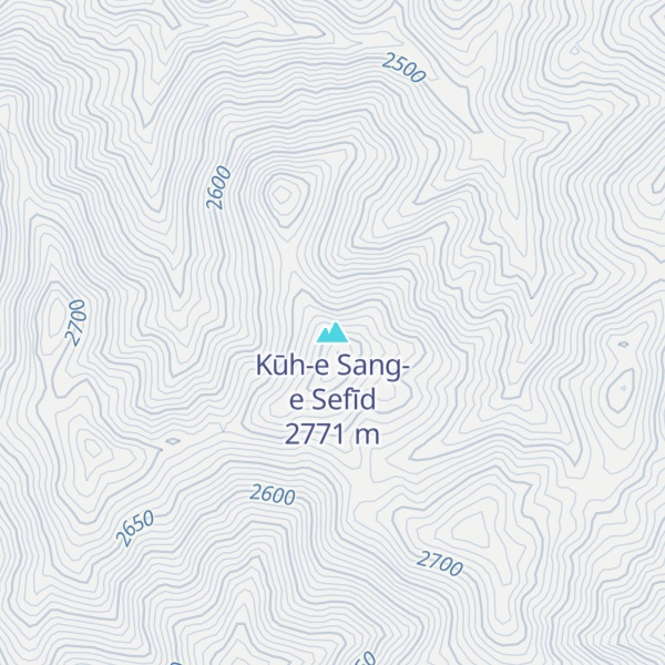 Map of Kūh-e Sang-e Sefīd
