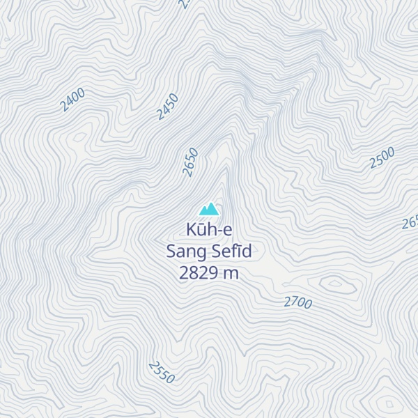 Map of Kūh-e Sang Sefīd