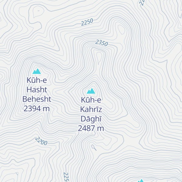 Map of Kūh-e Kahrīz Dāghī
