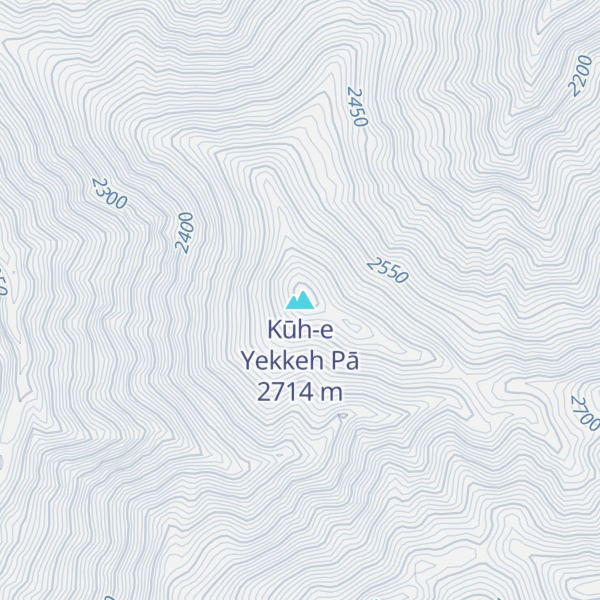 Map of Kūh-e Yekkeh Pā