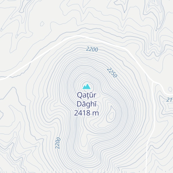 Map of Qaţūr Dāghī
