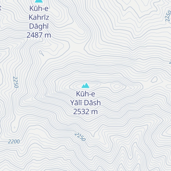 Map of Kūh-e Yālī Dāsh