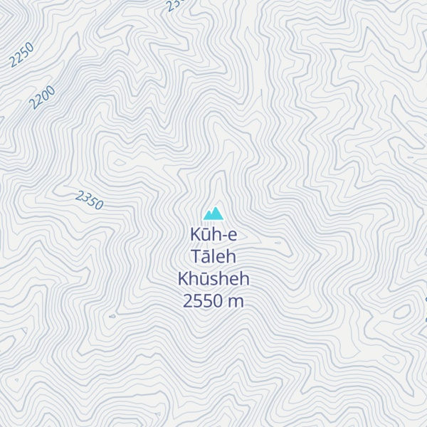 Map of Kūh-e Tāleh Khūsheh