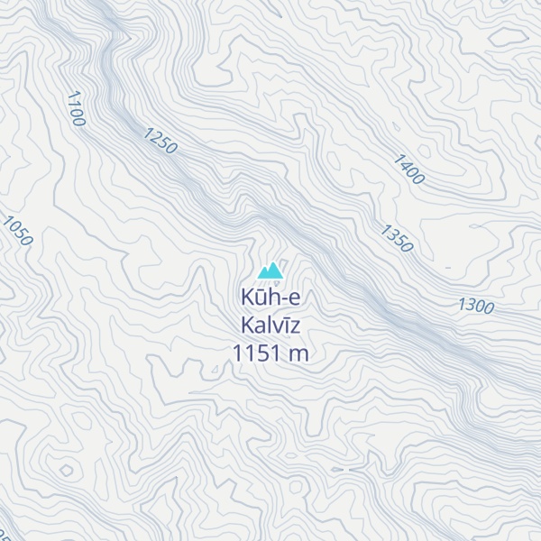 Map of Kūh-e Kalvīz
