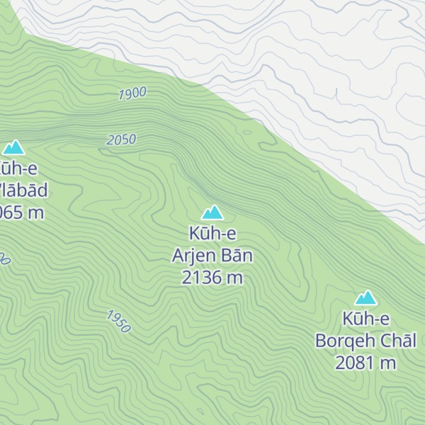 Map of Kūh-e Arjen Bān
