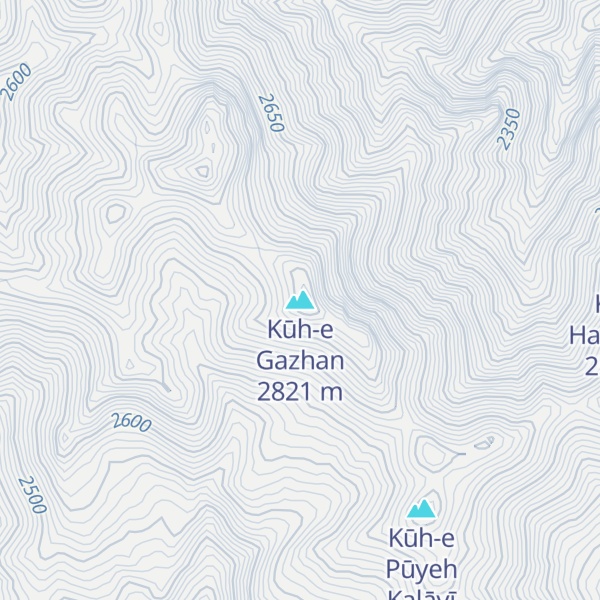 Map of Kūh-e Gazhan
