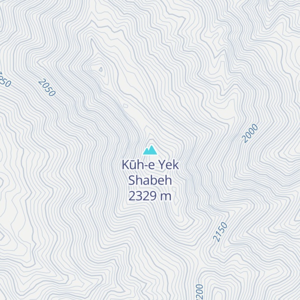 Map of Kūh-e Yek Shabeh