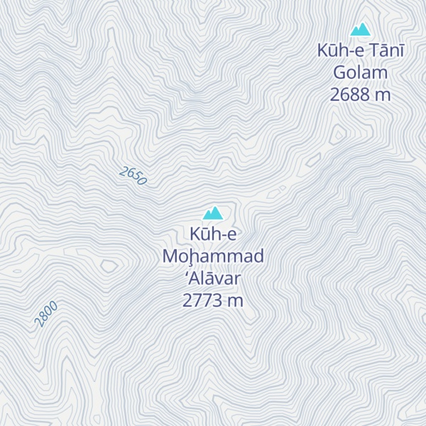 Map of Kūh-e Moḩammad ‘Alāvar