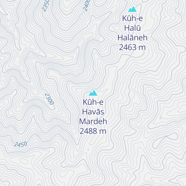 Map of Kūh-e Havās Mardeh