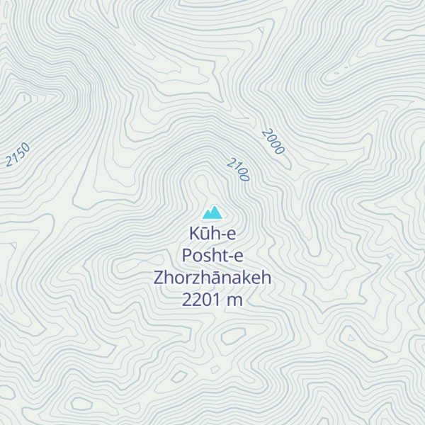 Map of Kūh-e Posht-e Zhorzhānakeh