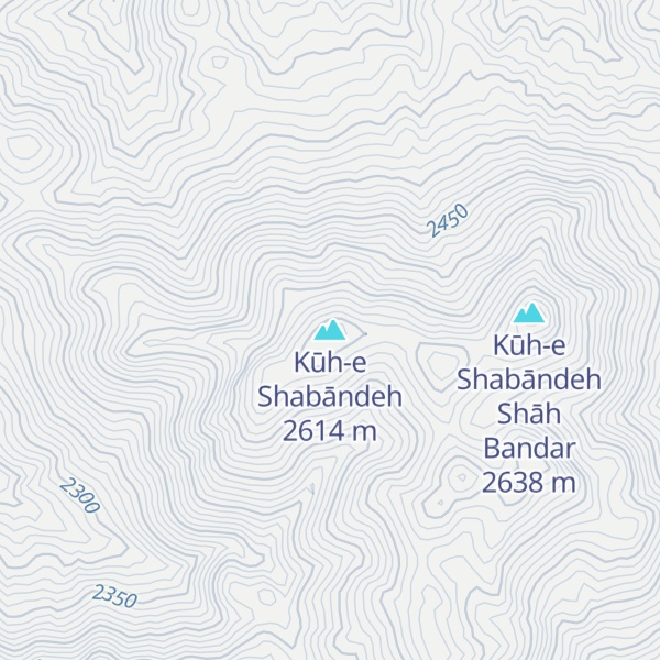Map of Kūh-e Shabāndeh