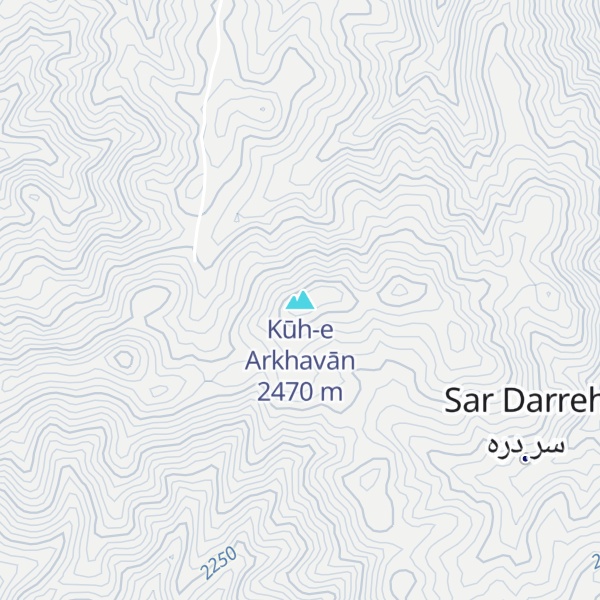 Map of Kūh-e Arkhavān