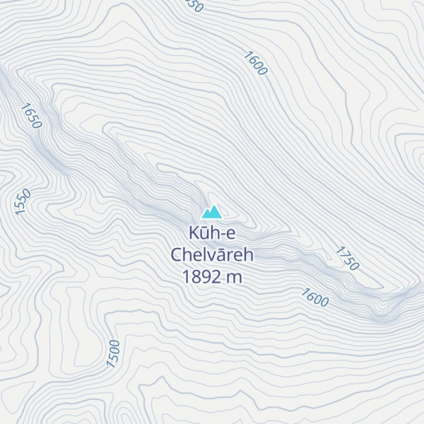 Map of Kūh-e Chelvāreh