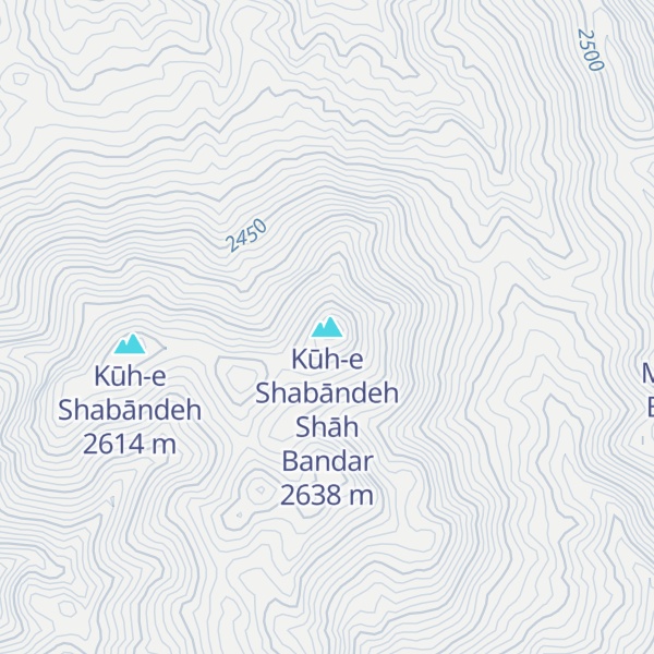 Map of Kūh-e Shabāndeh Shāh Bandar