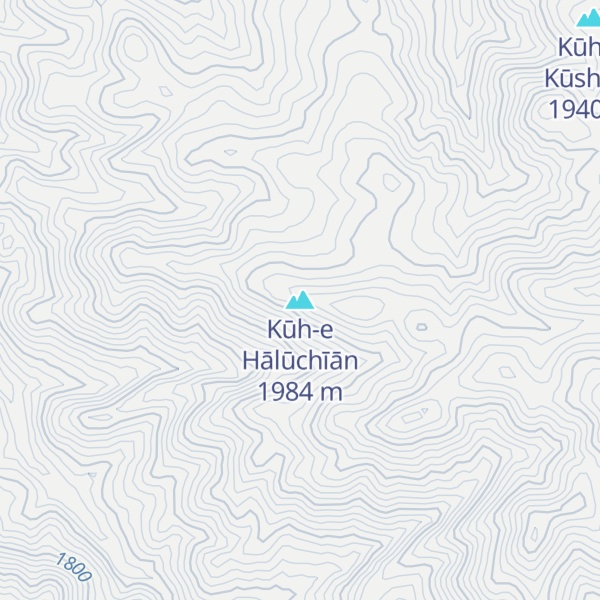Map of Kūh-e Hālūchīān
