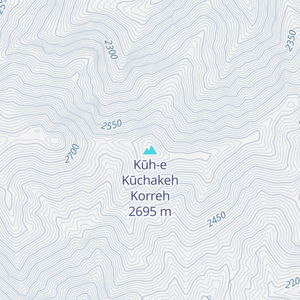 Map of Kūh-e Kūchakeh Korreh