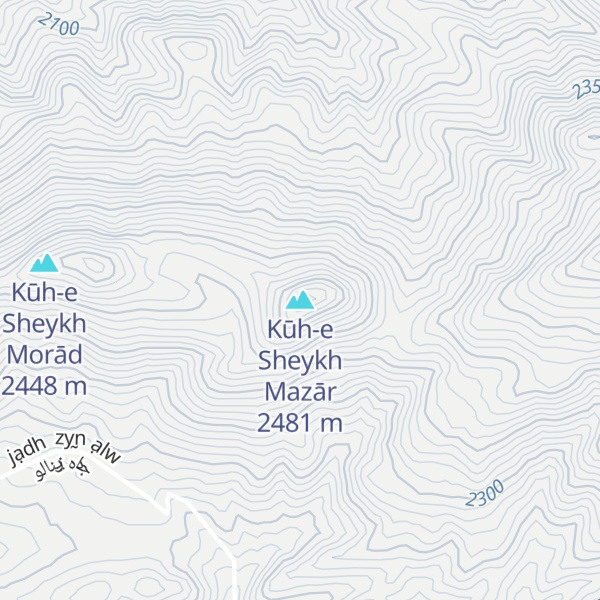 Map of Kūh-e Sheykh Mazār