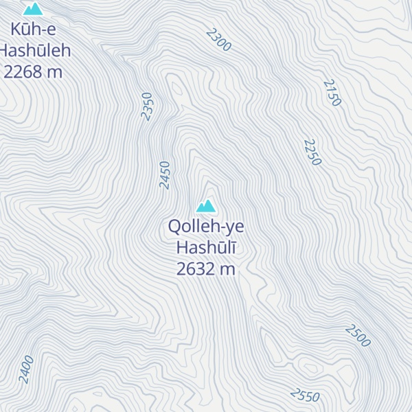 Map of Qolleh-ye Hashūlī