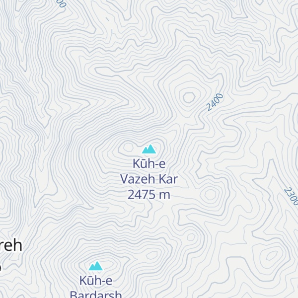 Map of Kūh-e Vazeh Kar