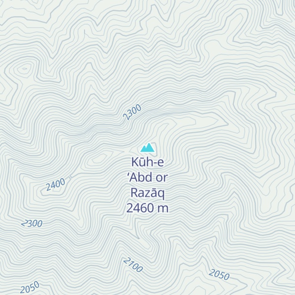 Map of Kūh-e ‘Abd or Razāq