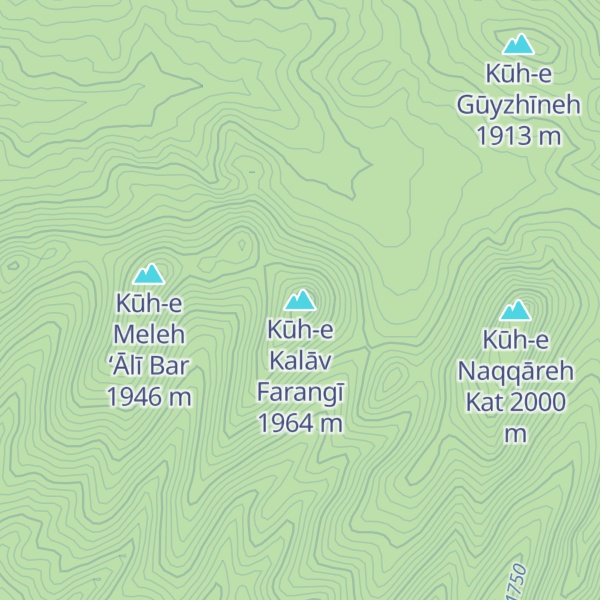 Map of Kūh-e Kalāv Farangī