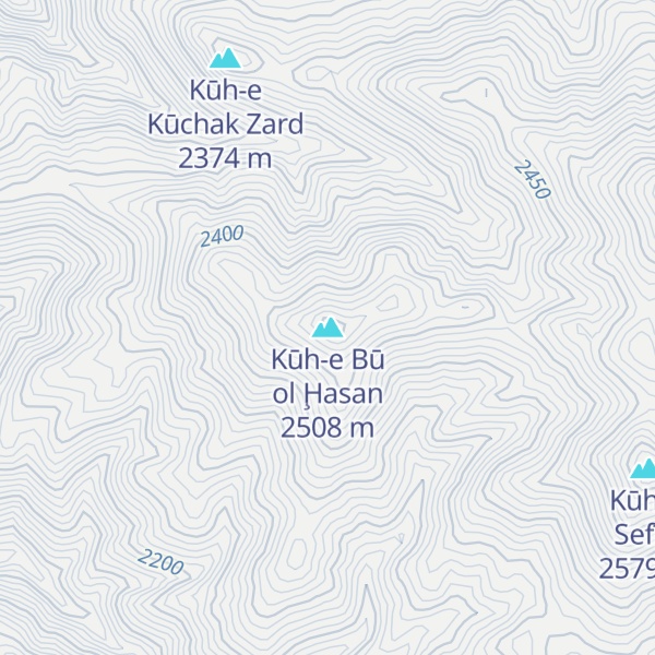 Map of Kūh-e Bū ol Ḩasan