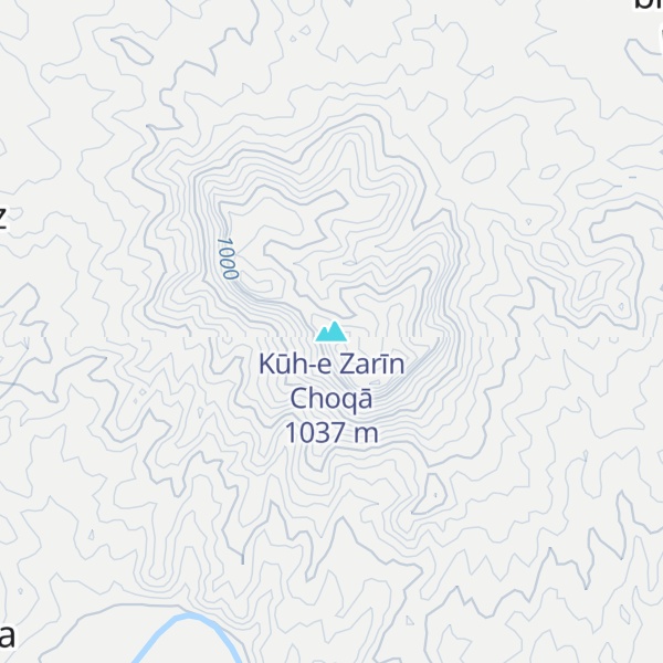 Map of Kūh-e Zarīn Choqā
