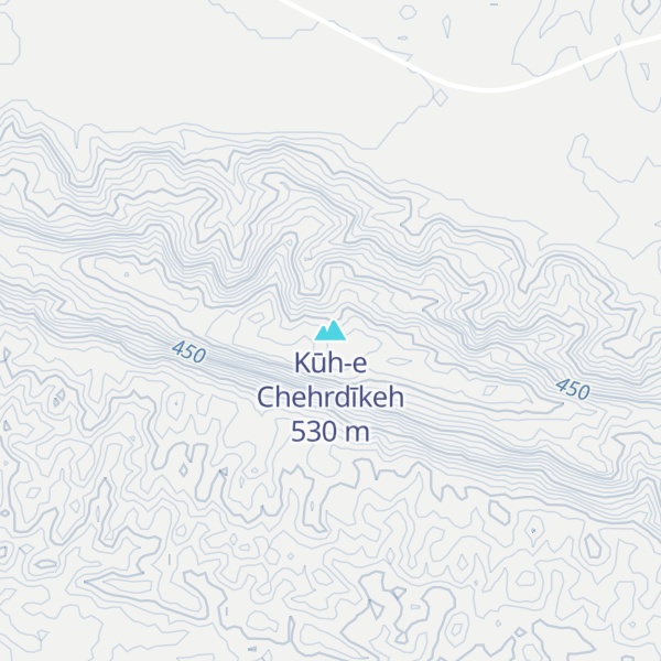 Map of Kūh-e Chehrdīkeh