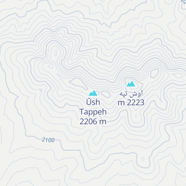 Map of Ūsh Tappeh