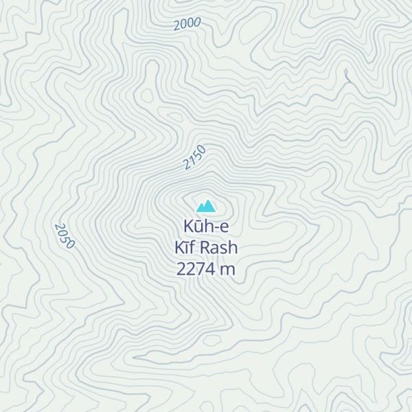 Map of Kūh-e Kīf Rash
