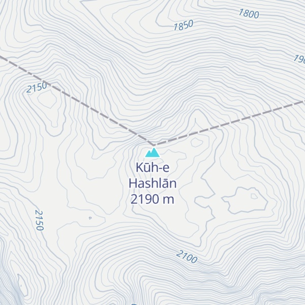 Map of Kūh-e Hashlān