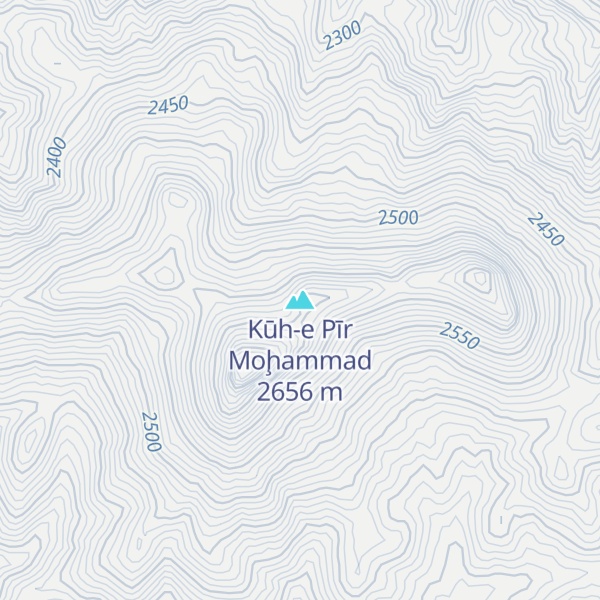 Map of Kūh-e Pīr Moḩammad