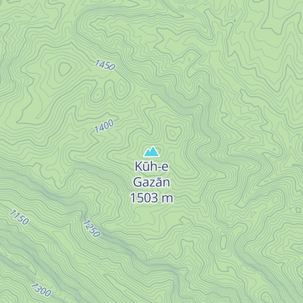 Map of Kūh-e Gazān