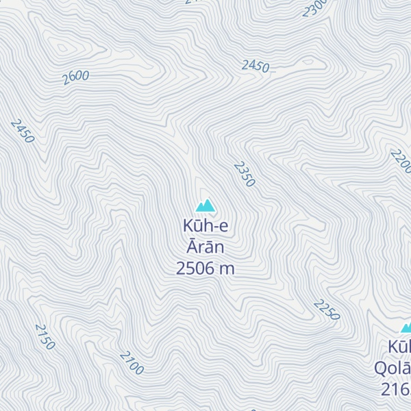 Map of Kūh-e Ārān