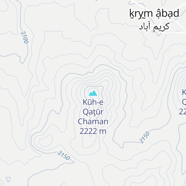 Map of Kūh-e Qaţūr Chaman