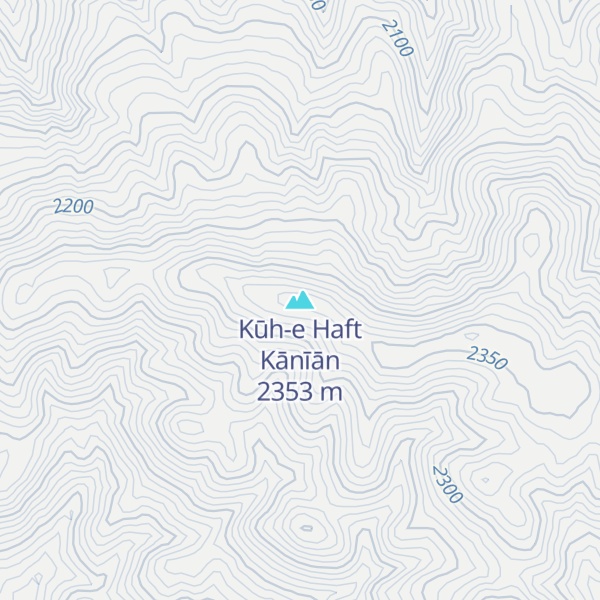 Map of Kūh-e Haft Kānīān