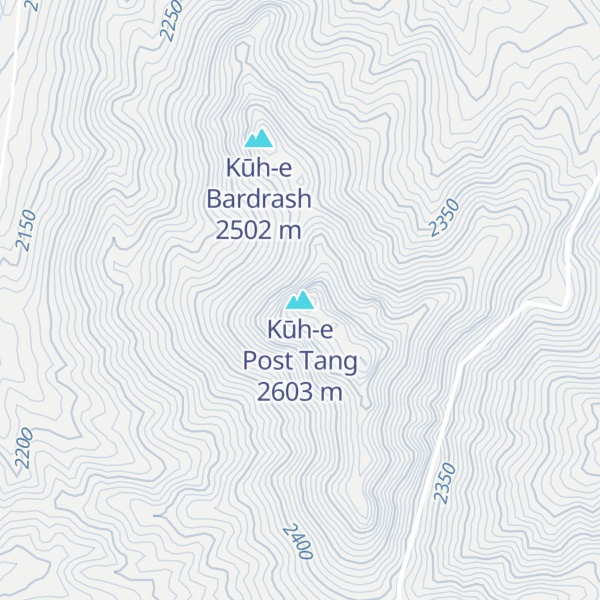 Map of Kūh-e Post Tang