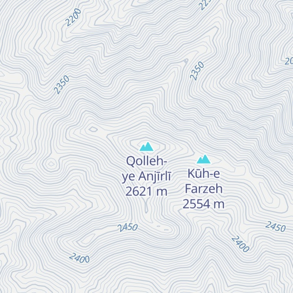 Map of Qolleh-ye Anjīrlī