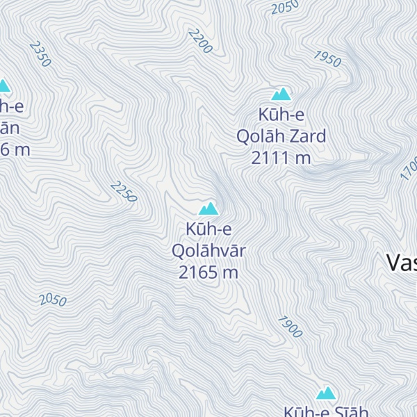 Map of Kūh-e Qolāhvār