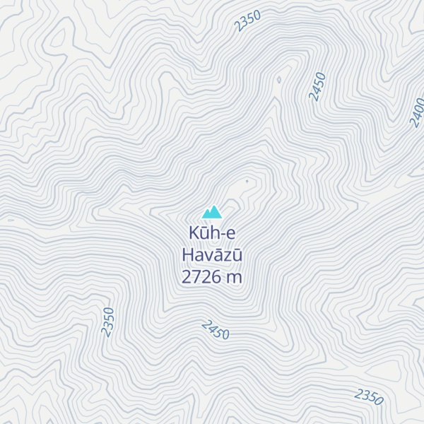 Map of Kūh-e Havāzū