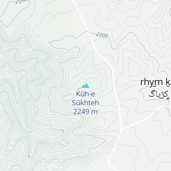 Map of Kūh-e Sūkhteh