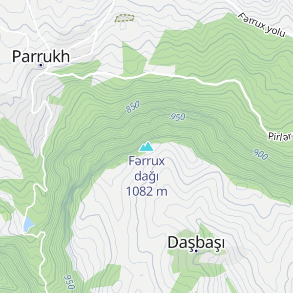 Map of Fərrux dağı