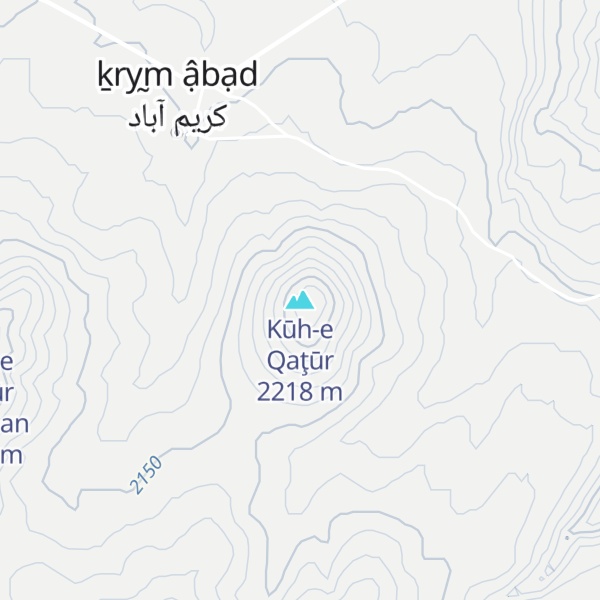 Map of Kūh-e Qaţūr