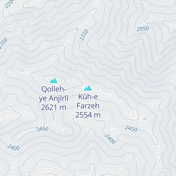 Map of Kūh-e Farzeh